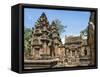 Cambodia, Banteay Srei, Siem Reap Province. Banteay Srei Hindu Temple.-Nigel Pavitt-Framed Stretched Canvas