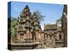 Cambodia, Banteay Srei, Siem Reap Province. Banteay Srei Hindu Temple.-Nigel Pavitt-Stretched Canvas