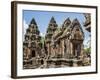 Cambodia, Banteay Srei, Siem Reap Province. Banteay Srei Hindu Temple.-Nigel Pavitt-Framed Photographic Print