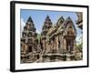 Cambodia, Banteay Srei, Siem Reap Province. Banteay Srei Hindu Temple.-Nigel Pavitt-Framed Photographic Print