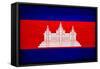 Cambodia Flag Design with Wood Patterning - Flags of the World Series-Philippe Hugonnard-Framed Stretched Canvas