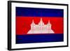 Cambodia Flag Design with Wood Patterning - Flags of the World Series-Philippe Hugonnard-Framed Art Print