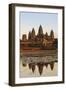 Cambodia, Siem Reap, Angkor, Aerial View of Village at Sunset-Walter Bibikow-Framed Photographic Print