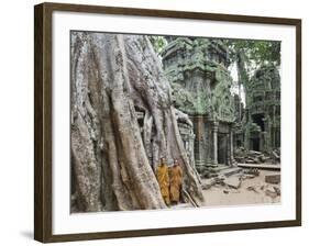 Cambodia, Siem Reap, Angkor, Ta Prohm Temple-Steve Vidler-Framed Photographic Print