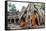 Cambodia, Siem Reap, Angkor Wat Complex. Monks Inside Ta Prohm Temple (Mr)-Matteo Colombo-Framed Stretched Canvas