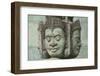 Cambodia, Siem Reap, carved statues at Buddhist temple.-Merrill Images-Framed Photographic Print