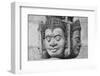 Cambodia, Siem Reap, carved statues at Buddhist temple.-Merrill Images-Framed Photographic Print