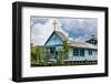 Cambodia, Tonle Sap, Siem Reap Province. a Floating Catholic Church on Lake Tonle Sap.-Nigel Pavitt-Framed Photographic Print