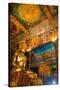 Cambodia. Wat Phnom is the cities highest point in Phnom Penh. Statues inside the temple.-Micah Wright-Stretched Canvas