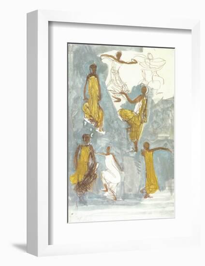 Cambodian Dancers-Auguste Rodin-Framed Art Print