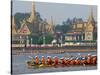 Cambodian Racers Row Their Wooden Boat-Heng Sinith-Stretched Canvas