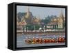 Cambodian Racers Row Their Wooden Boat-Heng Sinith-Framed Stretched Canvas