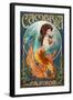 Cambria, California - Mermaid-Lantern Press-Framed Art Print