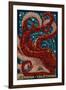 Cambria, California - Octopus Mosaic-Lantern Press-Framed Art Print