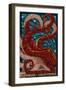 Cambria, California - Octopus Mosaic-Lantern Press-Framed Art Print