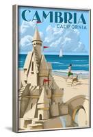 Cambria, California - Sand Castle-Lantern Press-Framed Art Print