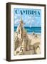 Cambria, California - Sand Castle-Lantern Press-Framed Art Print