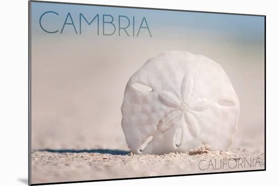 Cambria, California - Sand Dollar and Beach-Lantern Press-Mounted Art Print