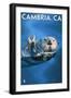 Cambria, California - Sea Otter, c.2009-Lantern Press-Framed Art Print