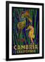 Cambria, California, Seahorses - Paper Mosaic-Lantern Press-Framed Art Print