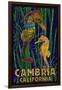 Cambria, California, Seahorses - Paper Mosaic-Lantern Press-Framed Art Print