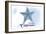 Cambria, California - Starfish - Blue - Coastal Icon-Lantern Press-Framed Art Print