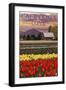 Cambria, California - Tulip Farm-Lantern Press-Framed Art Print