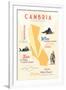 Cambria, California - Typography and Icons-Lantern Press-Framed Art Print