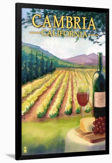 Cambria, California - Wine Country-Lantern Press-Framed Art Print