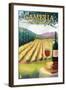 Cambria, California - Wine Country-Lantern Press-Framed Art Print