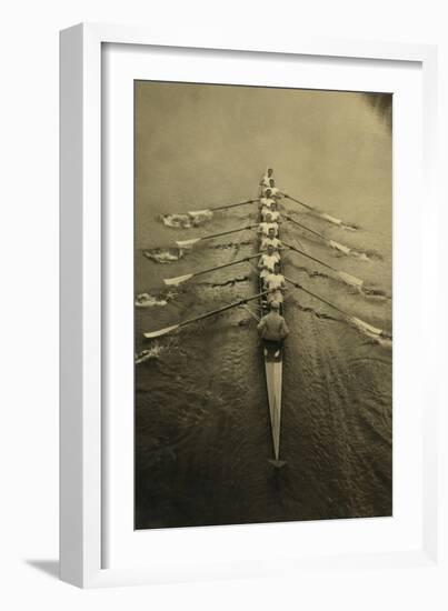 Cambridge Crew Rows their Way in Competition-null-Framed Art Print