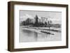 Cambridge Eight Rowing on the River Cam, 1890-null-Framed Photographic Print