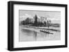 Cambridge Eight Rowing on the River Cam, 1890-null-Framed Photographic Print