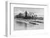 Cambridge Eight Rowing on the River Cam, 1890-null-Framed Photographic Print