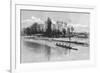 Cambridge Eight Rowing on the River Cam, 1890-null-Framed Photographic Print