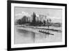 Cambridge Eight Rowing on the River Cam, 1890-null-Framed Photographic Print