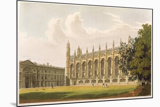 Cambridge: King's College from "History of Cambridge", Vol.1-null-Mounted Giclee Print