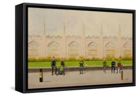 Cambridge Lunch (Oil on Paper)-Chris Ross Williamson-Framed Stretched Canvas