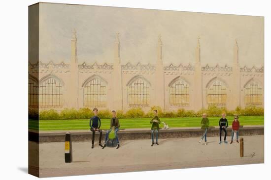 Cambridge Lunch (Oil on Paper)-Chris Ross Williamson-Stretched Canvas