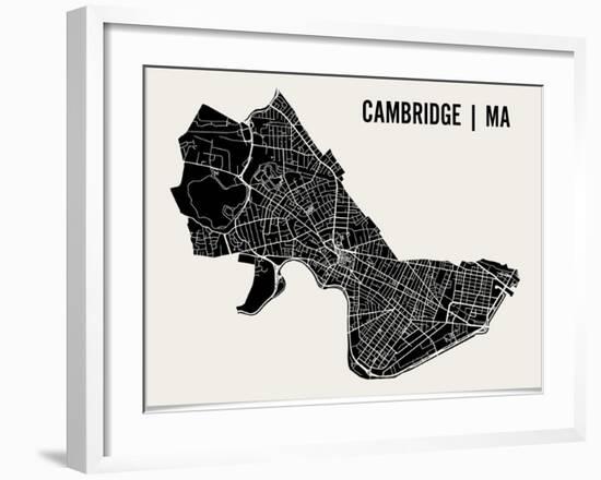 Cambridge Map Art Print-null-Framed Art Print