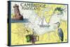 Cambridge, Maryland - Nautical Chart-Lantern Press-Stretched Canvas