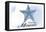 Cambridge, Maryland - Starfish - Blue - Coastal Icon-Lantern Press-Framed Stretched Canvas