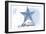 Cambridge, Maryland - Starfish - Blue - Coastal Icon-Lantern Press-Framed Art Print