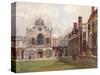 Cambridge: Peterhouse College First Court-null-Stretched Canvas