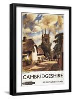 Cambridgeshire, England - Scenic Country View British Railways Poster-Lantern Press-Framed Art Print