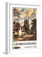 Cambridgeshire, England - Scenic Country View British Railways Poster-Lantern Press-Framed Art Print