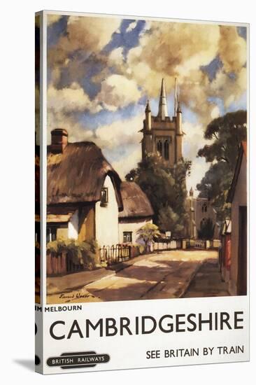 Cambridgeshire, England - Scenic Country View British Railways Poster-Lantern Press-Stretched Canvas