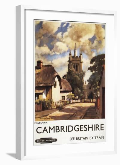 Cambridgeshire, England - Scenic Country View British Railways Poster-Lantern Press-Framed Art Print