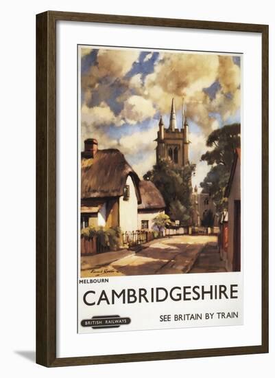 Cambridgeshire, England - Scenic Country View British Railways Poster-Lantern Press-Framed Art Print