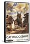 Cambridgeshire, England - Scenic Country View British Railways Poster-Lantern Press-Framed Stretched Canvas